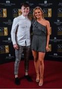 16 November 2019; James McCahill and Kayla Brady arriving to the Só Hotels WNL Awards at Castle Oaks Hotel in Limerick. Photo by Eóin Noonan/Sportsfile