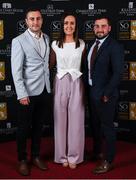 16 November 2019; Gabriel Darcy, Eimear Flattley and Phil Trill arriving to the Só Hotels WNL Awards at Castle Oaks Hotel in Limerick. Photo by Eóin Noonan/Sportsfile