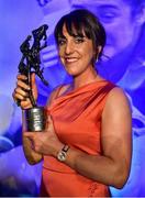 16 November 2019; Siobhan McGrath of Dublin who was presented with the TG4 Senior Player's Player of the Year award during the TG4 All-Ireland Ladies Football All Stars Awards banquet, in association with Lidl, at the Citywest Hotel in Saggart, Dublin. Photo by Brendan Moran/Sportsfile