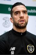 17 November 2019; Shane Duffy during a Republic of Ireland press conference at the FAI National Training Centre in Abbotstown, Dublin. Photo by Stephen McCarthy/Sportsfile