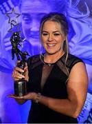 16 November 2019; Meath footballer Monica McGuirk with her TG4 All Star award during the TG4 All-Ireland Ladies Football All Stars Awards banquet, in association with Lidl, at the Citywest Hotel in Saggart, Dublin. Photo by Brendan Moran/Sportsfile
