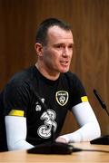17 November 2019; Glenn Whelan during a Republic of Ireland press conference at the FAI National Training Centre in Abbotstown, Dublin. Photo by Stephen McCarthy/Sportsfile