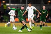 14 November 2019; Alan Browne of Republic of Ireland and Elijah Just of New Zealand during the International Friendly match between Republic of Ireland and New Zealand at the Aviva Stadium in Dublin. Photo by Stephen McCarthy/Sportsfile