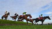 17 November 2019; Yanworth, with Mark Walsh up, third from right, clear rubys double on their way to winning the EMS Copiers Risk Of Thunder Steeplechase at Punchestown Racecourse in Naas, Kildare. Photo by David Fitzgerald/Sportsfile
