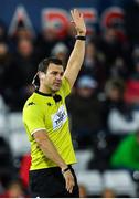 16 November 2019; Referee Karl Dickson during the Heineken Champions Cup Pool 4 Round 1 match between Ospreys and Munster at Liberty Stadium in Swansea, Wales. Photo by Seb Daly/Sportsfile