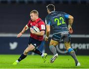 16 November 2019; Keith Earls of Munster in action against James Hook of Ospreys during the Heineken Champions Cup Pool 4 Round 1 match between Ospreys and Munster at Liberty Stadium in Swansea, Wales. Photo by Seb Daly/Sportsfile