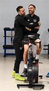 17 November 2019; Shane Duffy, left, and Richard Keogh during a Republic of Ireland gym session at the Sport Ireland Institute in Abbotstown, Dublin. Photo by Stephen McCarthy/Sportsfile