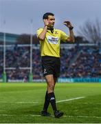 16 November 2019; Referee Pierre Brousset during the Heineken Champions Cup Pool 1 Round 1 match between Leinster and Benetton at the RDS Arena in Dublin. Photo by Sam Barnes/Sportsfile