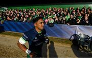 17 November 2019; Bundee Aki of Connacht runs out ahead of the Heineken Champions Cup Pool 5 Round 1 match between Connacht and Montpellier at The Sportsground in Galway. Photo by Ramsey Cardy/Sportsfile