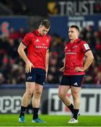 16 November 2019; Chris Farrell, left, and Rory Scannell of Munster during the Heineken Champions Cup Pool 4 Round 1 match between Ospreys and Munster at Liberty Stadium in Swansea, Wales. Photo by Seb Daly/Sportsfile