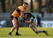17 November 2019; Conor Horgan of Nemo Rangers is tackled by Colin Griffin of Austin Stacks during the AIB Munster GAA Football Senior Club Championship semi-final match between Nemo Rangers and Austin Stacks at Páirc Ui Rinn in Cork. Photo by Eóin Noonan/Sportsfile