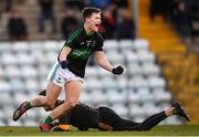 17 November 2019; Kevin O'Donovan of Nemo Rangers celebrates after scoring his side's first goal of the game during the AIB Munster GAA Football Senior Club Championship semi-final match between Nemo Rangers and Austin Stacks at Páirc Ui Rinn in Cork. Photo by Eóin Noonan/Sportsfile