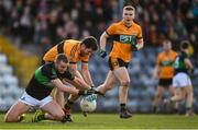 17 November 2019; Barry Shanahan of Austin Stacks during a coming together with Conor Horgan of Nemo Rangers during the AIB Munster GAA Football Senior Club Championship semi-final match between Nemo Rangers and Austin Stacks at Páirc Ui Rinn in Cork. Photo by Eóin Noonan/Sportsfile
