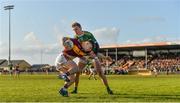 17 November 2019; Cormac Murray of St. Joseph's Miltown Malbay in action against Liam Ryan of Clonmel Commercials during the AIB Munster GAA Football Senior Club Championship semi-final match between St. Joseph’s Miltown Malbay and Clonmel Commercials at Hennessy Memorial Park in Miltown Malbay, Clare. Photo by Sam Barnes/Sportsfile
