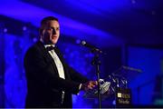 16 November 2019; MD Lidl Ireland JP Scally speaking during the TG4 All-Ireland Ladies Football All Stars Awards banquet, in association with Lidl, at the Citywest Hotel in Saggart, Dublin. Photo by Brendan Moran/Sportsfile