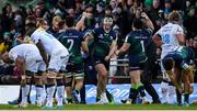17 November 2019; Connacht players celebrate at the final whistle of the Heineken Champions Cup Pool 5 Round 1 match between Connacht and Montpellier at The Sportsground in Galway. Photo by Ramsey Cardy/Sportsfile
