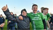 17 November 2019; Séamus Murphy of St Mullins celebrates with supporter Declan Alcock after the AIB Leinster GAA Hurling Senior Club Championship semi-final match between St Mullins and Rathdowney Errill at Netwatch Cullen Park in Carlow. Photo by Piaras Ó Mídheach/Sportsfile