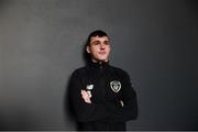 17 November 2019; Jason Knight poses for a portrait prior to a Republic of Ireland U21's press conference at the FAI National Training Centre in Abbotstown, Dublin. Photo by Stephen McCarthy/Sportsfile