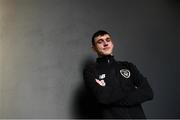 17 November 2019; Jason Knight poses for a portrait prior to a Republic of Ireland U21's press conference at the FAI National Training Centre in Abbotstown, Dublin. Photo by Stephen McCarthy/Sportsfile