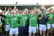 17 November 2019; St Mullins players celebrate after the AIB Leinster GAA Hurling Senior Club Championship semi-final match between St Mullins and Rathdowney Errill at Netwatch Cullen Park in Carlow. Photo by Piaras Ó Mídheach/Sportsfile