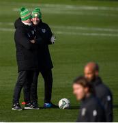 17 November 2019;Republic of Ireland manager Mick McCarthy with physiotherapist Tony McCarthy during a Republic of Ireland training session at the FAI National Training Centre in Abbotstown, Dublin. Photo by Stephen McCarthy/Sportsfile