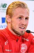 17 November 2019; Kasper Schmeichel during a Denmark press conference at the Aviva Stadium in Dublin. Photo by Stephen McCarthy/Sportsfile