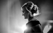 16 November 2019; (EDITOR'S NOTE: Image has been converted to black & white) Carla Rowe of Dublin makes her way to the stage to receive her TG4 All Star award during the TG4 All-Ireland Ladies Football All Stars Awards banquet, in association with Lidl, at the Citywest Hotel in Saggart, Dublin. Photo by Brendan Moran/Sportsfile