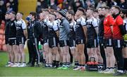 17 November 2019; The Kilcoo players standing for the anthem before the AIB Ulster GAA Football Senior Club Championship semi-final match between Kilcoo and Derrygonnelly at the Athletic Grounds in Armagh. Photo by Oliver McVeigh/Sportsfile