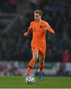 16 November 2019; Frenkie de Jong of Netherlands during the UEFA EURO2020 Qualifier - Group C match between Northern Ireland and Netherlands at the National Football Stadium at Windsor Park in Belfast. Photo by David Fitzgerald/Sportsfile