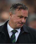 16 November 2019; Northern Ireland manager Michael O'Neill prior to the UEFA EURO2020 Qualifier - Group C match between Northern Ireland and Netherlands at the National Football Stadium at Windsor Park in Belfast. Photo by David Fitzgerald/Sportsfile