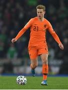 16 November 2019; Frenkie de Jong of Netherlands during the UEFA EURO2020 Qualifier - Group C match between Northern Ireland and Netherlands at the National Football Stadium at Windsor Park in Belfast. Photo by David Fitzgerald/Sportsfile