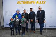 16 November 2019; Leinster players Seán Cronin, Joe Tomane and Jack Conan with supporters in Autograph Alley ahead of the Heineken Champions Cup Pool 1 Round 1 match between Leinster and Benetton at the RDS Arena in Dublin. Photo by Ramsey Cardy/Sportsfile