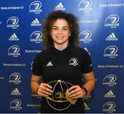 16 November 2019; Victoria Dabavonich O'Mahony during the Leinster Rugby Womens Cap and Jersey Presentation 2019 at the RDS in Dublin. Photo by Ramsey Cardy/Sportsfile