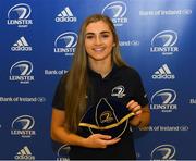 16 November 2019; Anna Doyle during the Leinster Rugby Womens Cap and Jersey Presentation 2019 at the RDS in Dublin. Photo by Ramsey Cardy/Sportsfile