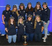 16 November 2019; New Leinster caps during the Leinster Rugby Womens Cap and Jersey Presentation 2019 at the RDS in Dublin. Photo by Ramsey Cardy/Sportsfile