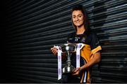 18 November 2019; Eimear Meaney of Mourneabbey with the Dolores Tyrrell Memorial Cup ahead of the Senior Ladies All-Ireland Club Final, during LGFA All-Ireland Club Finals Captains Day at Croke Park in Dublin. Photo by Sam Barnes/Sportsfile