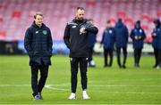 18 November 2019; Republic of Ireland head coach Colin O'Brien, left, with assistant coach David Meyler before the UEFA Under-17 European Championship Qualifier match between Republic of Ireland and Israel at Turner's Cross in Cork. Photo by Piaras Ó Mídheach/Sportsfile