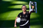 18 November 2019;  Eileen Lyons, captain of Donoughmore, with the Ladies All-Ireland Junior Club Championship Perpetual Cup, during LGFA All-Ireland Club Finals Captains Day at Croke Park in Dublin. Photo by Sam Barnes/Sportsfile