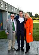 18 November 2019; Mrs Brown's Boys and the FAI have today announced the latest phase of their innovative six-year Heart Care Programme, which has already screened over 1600 boys and girls in the National Leagues. Pictured in attendance is Mrs. Brown's Boys Brendan O'Carroll, left, and Jenny Gibney, right, and Ed Donovan, CEO AMS, at FAI Headquarters in Abbotstown, Dublin. Photo by Seb Daly/Sportsfile