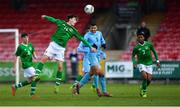 18 November 2019; Oliver O'Neill of Republic of Ireland in action against Bar Nuhi of Israel during the UEFA Under-17 European Championship Qualifier match between Republic of Ireland and Israel at Turner's Cross in Cork. Photo by Piaras Ó Mídheach/Sportsfile