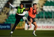 18 November 2019; Adam Idah and Danny McNamara during a Republic of Ireland U21's squad training session at Tallaght Stadium in Dublin. Photo by Harry Murphy/Sportsfile