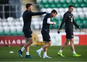 18 November 2019; Dara O'Shea and Jason Knight during a Republic of Ireland U21's squad training session at Tallaght Stadium in Dublin. Photo by Harry Murphy/Sportsfile