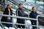 18 November 2019; St Patrick's Athletic manager Stephen O'Donnell, Waterford United manager Alan Reynolds and former St Patrick's Athletic manager Harry Kenny during a Republic of Ireland U21's squad training session at Tallaght Stadium in Dublin. Photo by Harry Murphy/Sportsfile