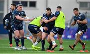 18 November 2019; Cian Healy is tackled during Leinster Rugby squad training at Energia Park in Donnybrook, Dublin. Photo by Brendan Moran/Sportsfile