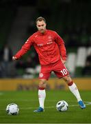 18 November 2019; Christian Eriksen of Denmark warms up prior to the UEFA EURO2020 Qualifier match between Republic of Ireland and Denmark at the Aviva Stadium in Dublin. Photo by Eóin Noonan/Sportsfile