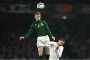 18 November 2019; James McClean of Republic of Ireland in action against Henrik Dalsgaard of Denmark during the UEFA EURO2020 Qualifier match between Republic of Ireland and Denmark at the Aviva Stadium in Dublin. Photo by Eóin Noonan/Sportsfile