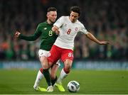 18 November 2019; Thomas Delaney of Denmark in action against Alan Browne of Republic of Ireland during the UEFA EURO2020 Qualifier match between Republic of Ireland and Denmark at the Aviva Stadium in Dublin. Photo by Seb Daly/Sportsfile