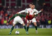 18 November 2019; James McClean of Republic of Ireland in action against Martin Braithwaite of Denmark during the UEFA EURO2020 Qualifier match between Republic of Ireland and Denmark at the Aviva Stadium in Dublin. Photo by Stephen McCarthy/Sportsfile