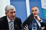 19 November 2019; CPA Executive members Liam Griffin, left, and Anthony Moyles during the Club Players Association Press Conference at the Carlton Hotel in Blanchardstown, Dublin. Photo by Piaras Ó Mídheach/Sportsfile