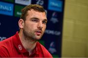 19 November 2019; Tadhg Beirne during a Munster Rugby press conference at the University of Limerick in Limerick. Photo by Diarmuid Greene/Sportsfile